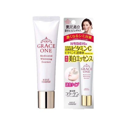 ［In stock］ KOSE GRACE ONE Anti-Aging Care Intensive Repair Gel Cream / Medicated Whitening Essence 30g