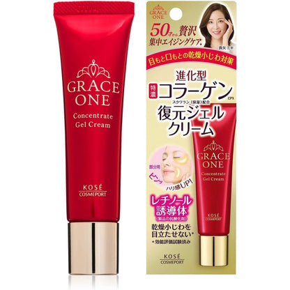 ［In stock］ KOSE GRACE ONE Anti-Aging Care Intensive Repair Gel Cream / Medicated Whitening Essence 30g