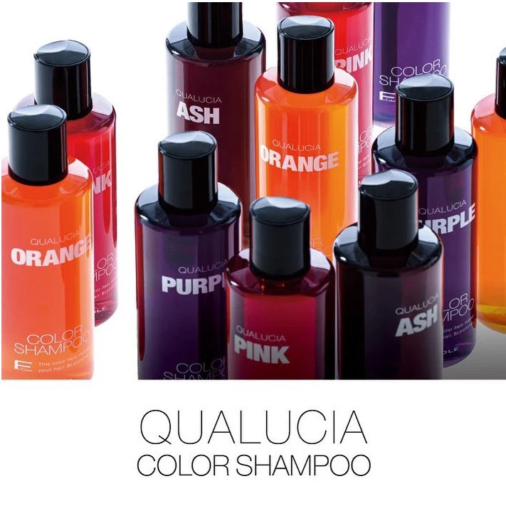 ［In stock］ FIOLE Qualucia Color Shampoo - Purple / Pink / Ash / Orange (250mL)