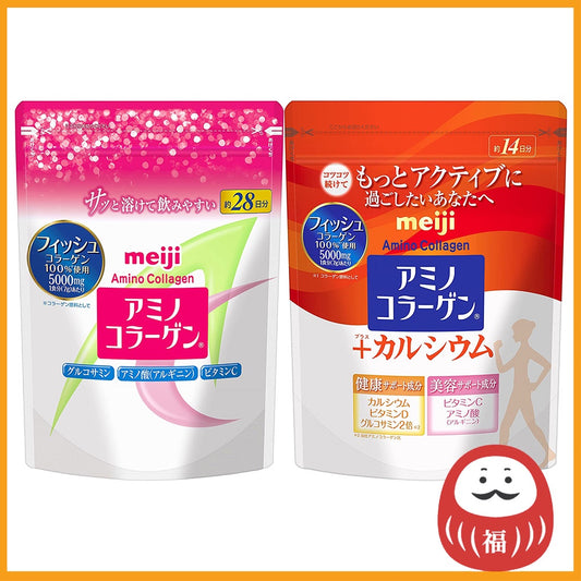 Meiji Amino Collagen 196g / Plus Calcium 98g