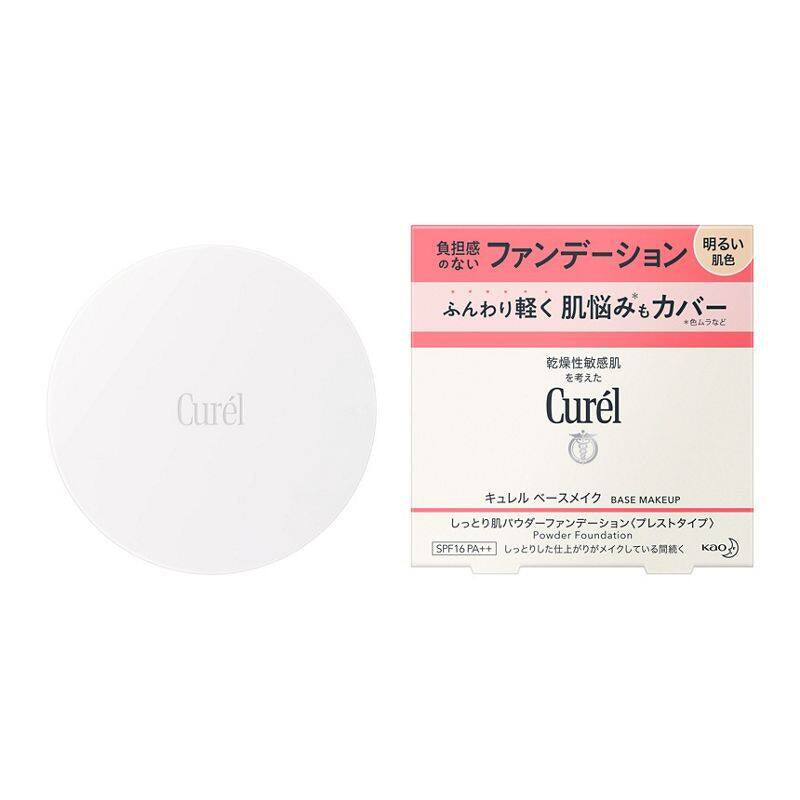 Kao Curel Base Makeup - Transparent Powder (4g) / Powder Foundation - Bright / Natural (8g)