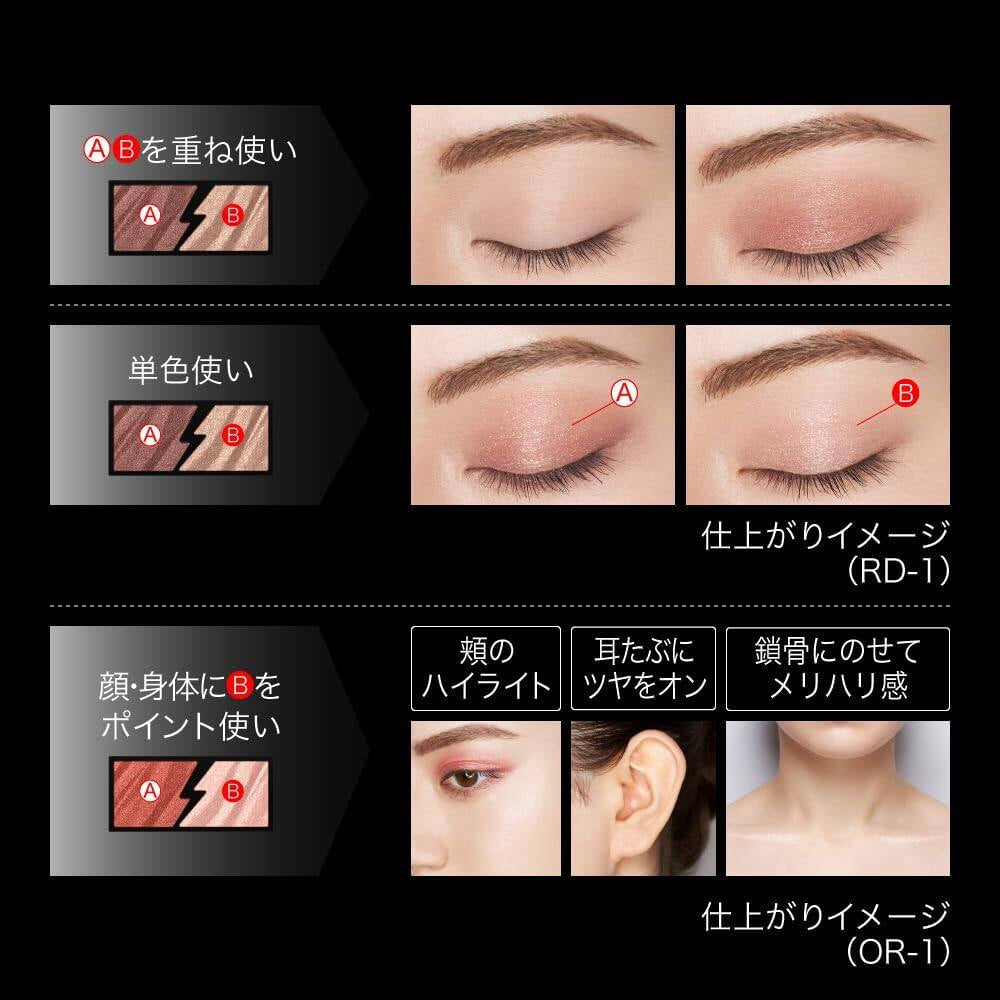 Kanebo Kate Electric Shock Eyes Eyeshadow - RD-1 / BR-3