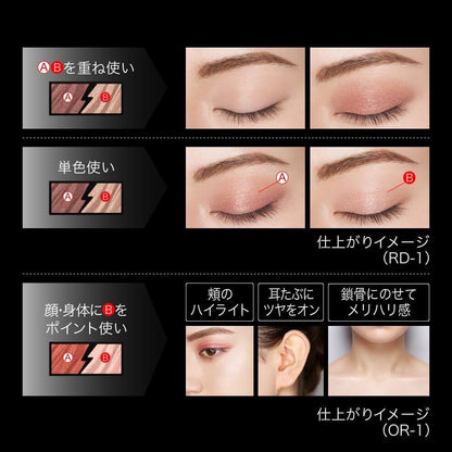 Kanebo Kate Electric Shock Eyes Eyeshadow - RD-1 / BR-3