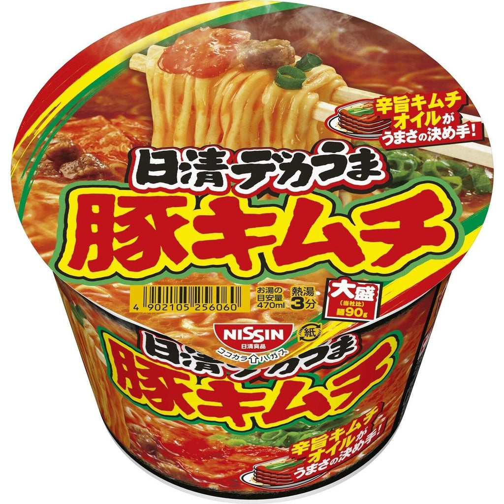 Nissin Deka-uma Instant Noodles - Double Mayonnaise Yakisoba / Abura Soba / Kimchi Pork (1 cup)