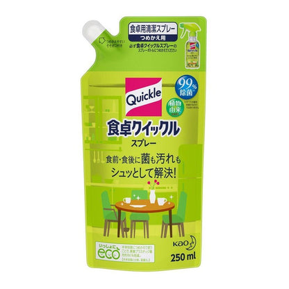 Kao Quickle Countertop Cleaner - Spray (300mL / 250mL Refill) / Wet Wipes (20 sheets)