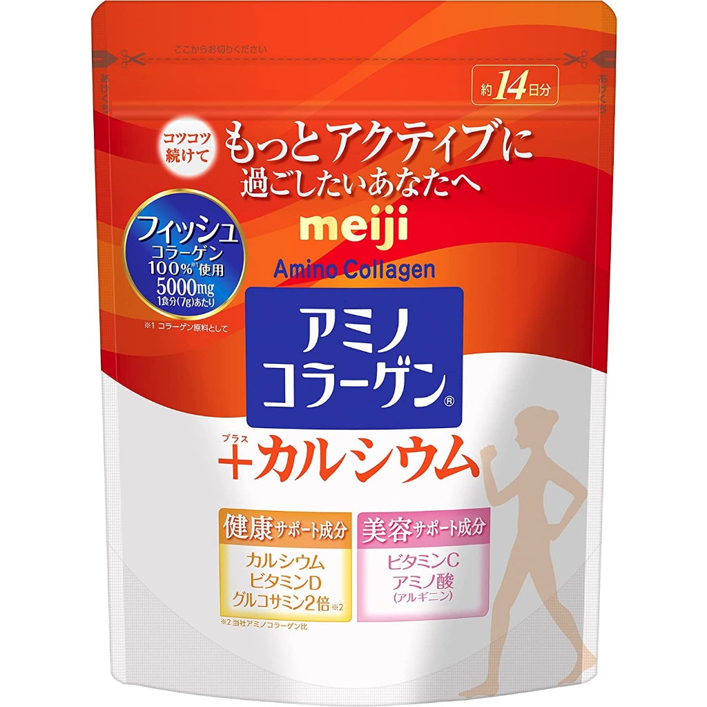 Meiji Amino Collagen 196g / Plus Calcium 98g