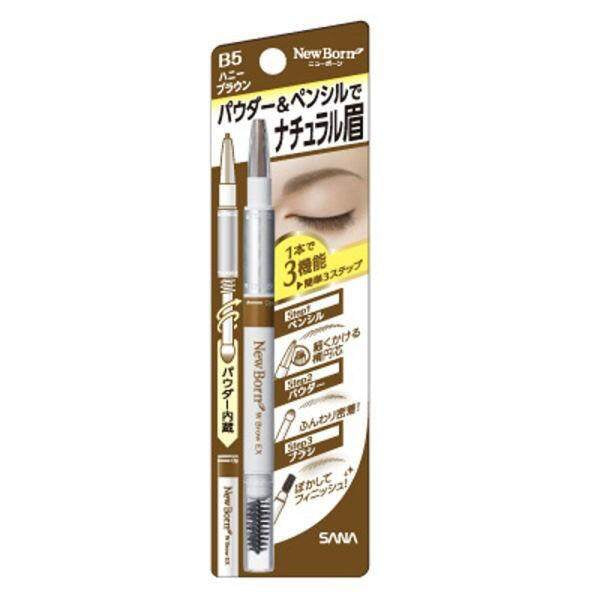 SANA NEWBONE W Brow EX Powder & Pencil & Brush Eyebrow