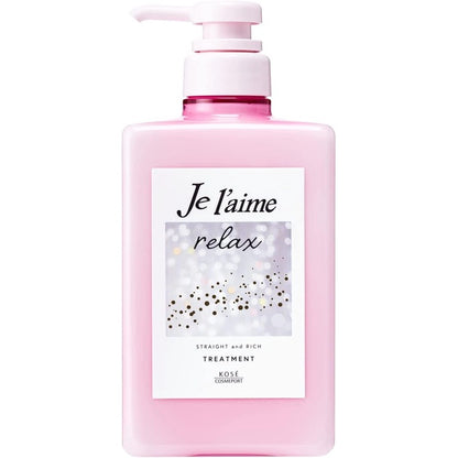 Kose Cosmeport Je L'aime Relax Midnight Repair Hair Treatment - Straight & Gloss / Straight & Rich (480mL / 340mL Refill)