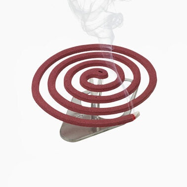 ［In stock］ KINCHO Uzumaki Rose Scented Mosquito Repellent Incense Coil with 2 Incense Stands (30 coils)