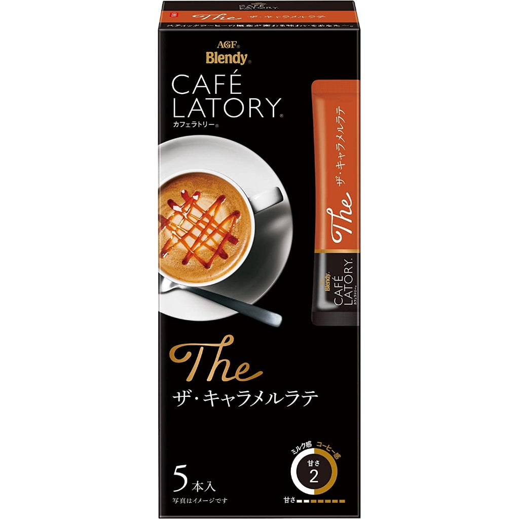 AGF Blendy Cafelatory Sticks The Caramel Latte / The Cafe Latte 1 box (5 sticks)