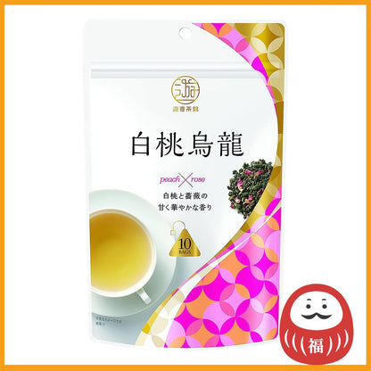 Nitto Kocha Yuuka Chakkan White Peach Oolong Teabags 1 bag (10 bags)
