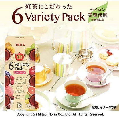 Nitto Tea Daily Club 6 Variety Pack Fruit 10 bags