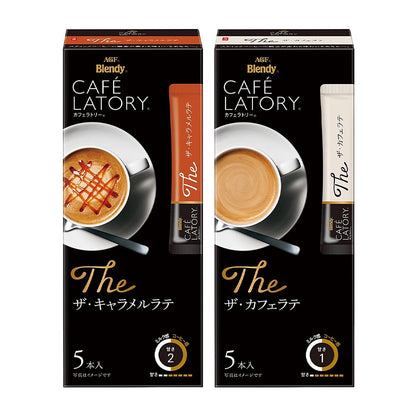 AGF Blendy Cafelatory Sticks The Caramel Latte / The Cafe Latte 1 box (5 sticks)