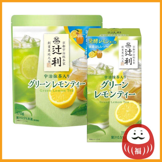 Kataoka Bussan Tsujiri Green Lemon Tea with Uji Matcha - Loose Powder (170g) / Stick Type (5 sticks)