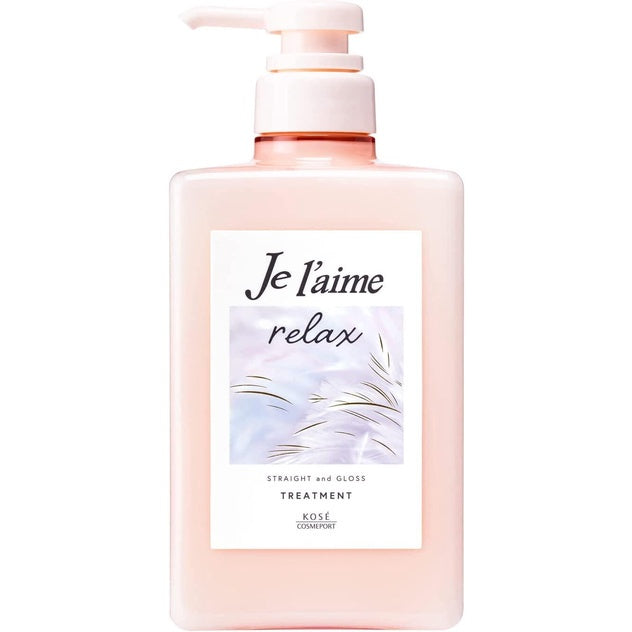 Kose Cosmeport Je L'aime Relax Midnight Repair Hair Treatment - Straight & Gloss / Straight & Rich (480mL / 340mL Refill)