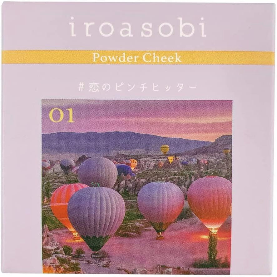 Iroasobi Powder Blush - 01 Sheer Purple / 02 Soda Blue / 03 Pink Beige / 04 Classic Plum (1pc)