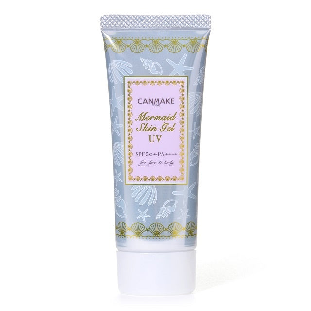 Canmake Mermaid Skin Protection Gel UV01 UV02 C01 C02 Clear For Face and Body 40g SPF50 + / PA ++++