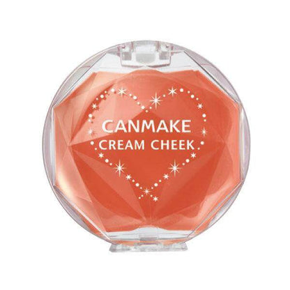 Ida Laboratories CANMAKE Cream Blush - Sweet Apricot/Almond Terracotta/Caramel Latte/Tangerine Tea/Clear Red Heart