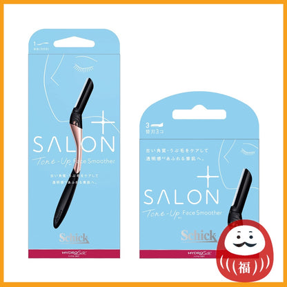 Schick Hydrosilk Salon Plus Tone-Up Face Smoother Holder with Blade (1pc) / Replacement Blades (3pc)