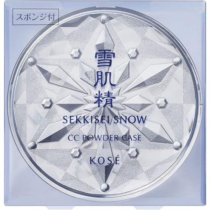 Kose Sekkisei Snow CC Powder Case (1pc) / Sponge (1pc) / Powder Refills - 01 Light Natural / 02 Medium Natural (8g)