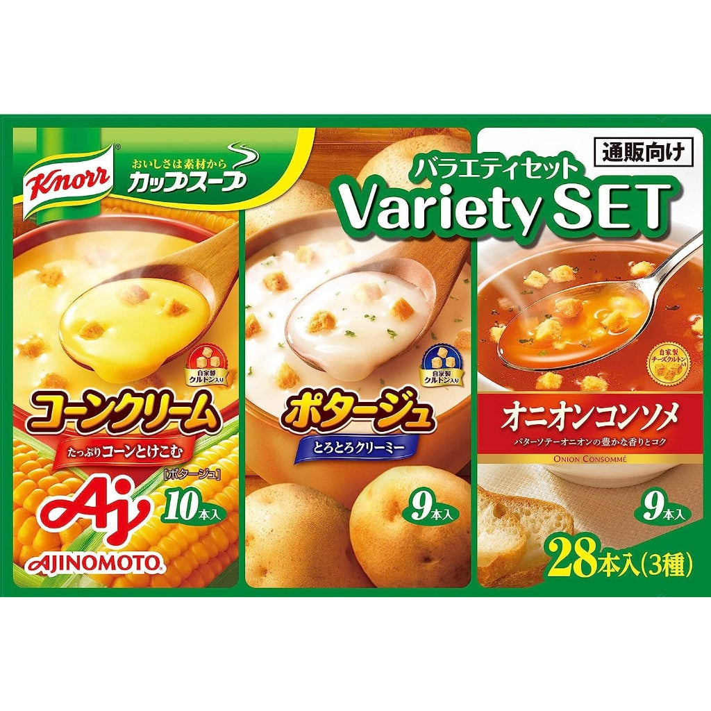 Ajinomoto Knorr Cup Soup Variety Set /Variety Box Instant Soup (28 sticks/30 packets)