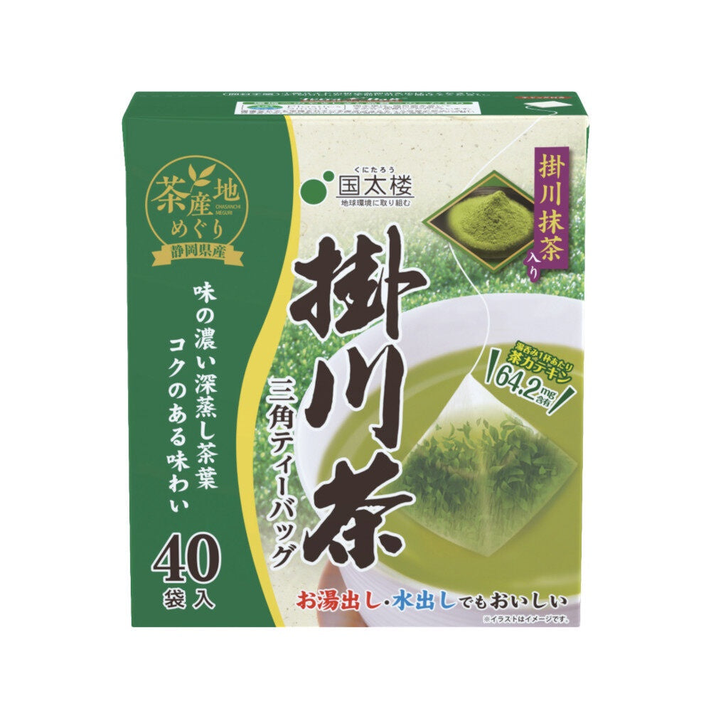 Kunitaro Green Tea with Matcha Tetra Bags - Kakegawacha / Chirancha / Sayamacha (40 tea bags)