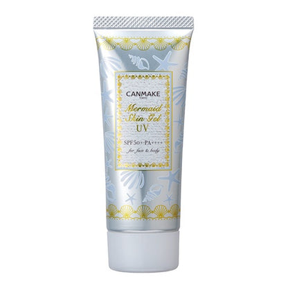 Canmake Mermaid Skin Protection Gel UV01 UV02 C01 C02 Clear For Face and Body 40g SPF50 + / PA ++++