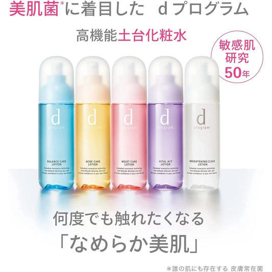 Shiseido d Program MB Lotion Refill - Balance Care / Acne Care / Moisture Care / Vital Act / Brightening Clear (120mL)