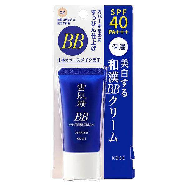 ［In stock］ Kose Sekkisei SPF40/PA+++ White BB Cream - Regular / Moist - 01 Light Natural / 02 Medium Natural (30g)