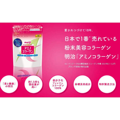 Meiji Amino Collagen 196g / Plus Calcium 98g