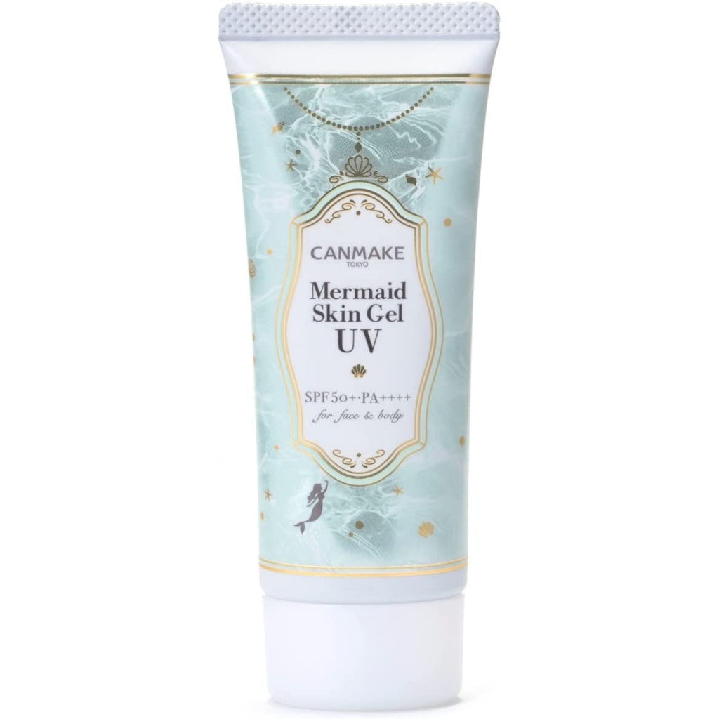 Canmake Mermaid Skin Protection Gel UV01 UV02 C01 C02 Clear For Face and Body 40g SPF50 + / PA ++++