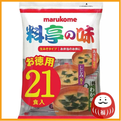MARUKOME Raw Miso Soup - Ryotei no Aji - Value (21 servings)