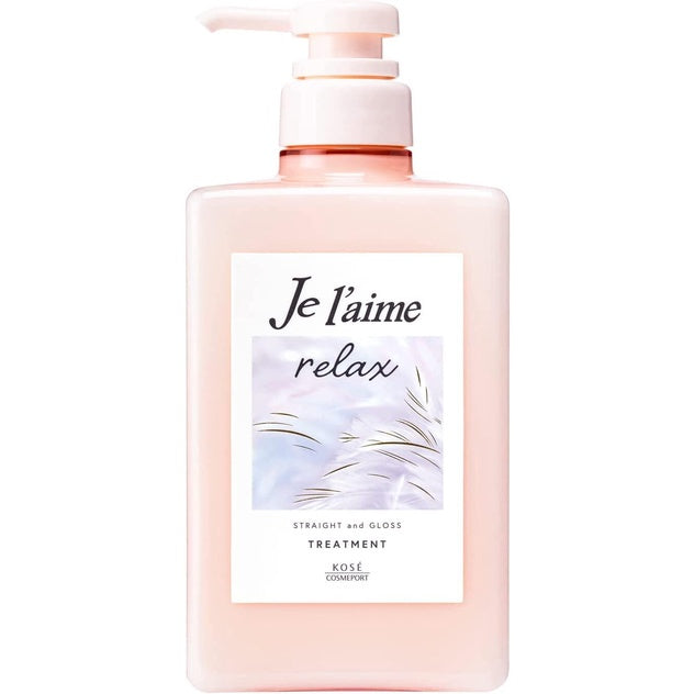 Kose Cosmeport Je L'aime Relax Midnight Repair Hair Treatment - Straight & Gloss / Straight & Rich (480mL / 340mL Refill)