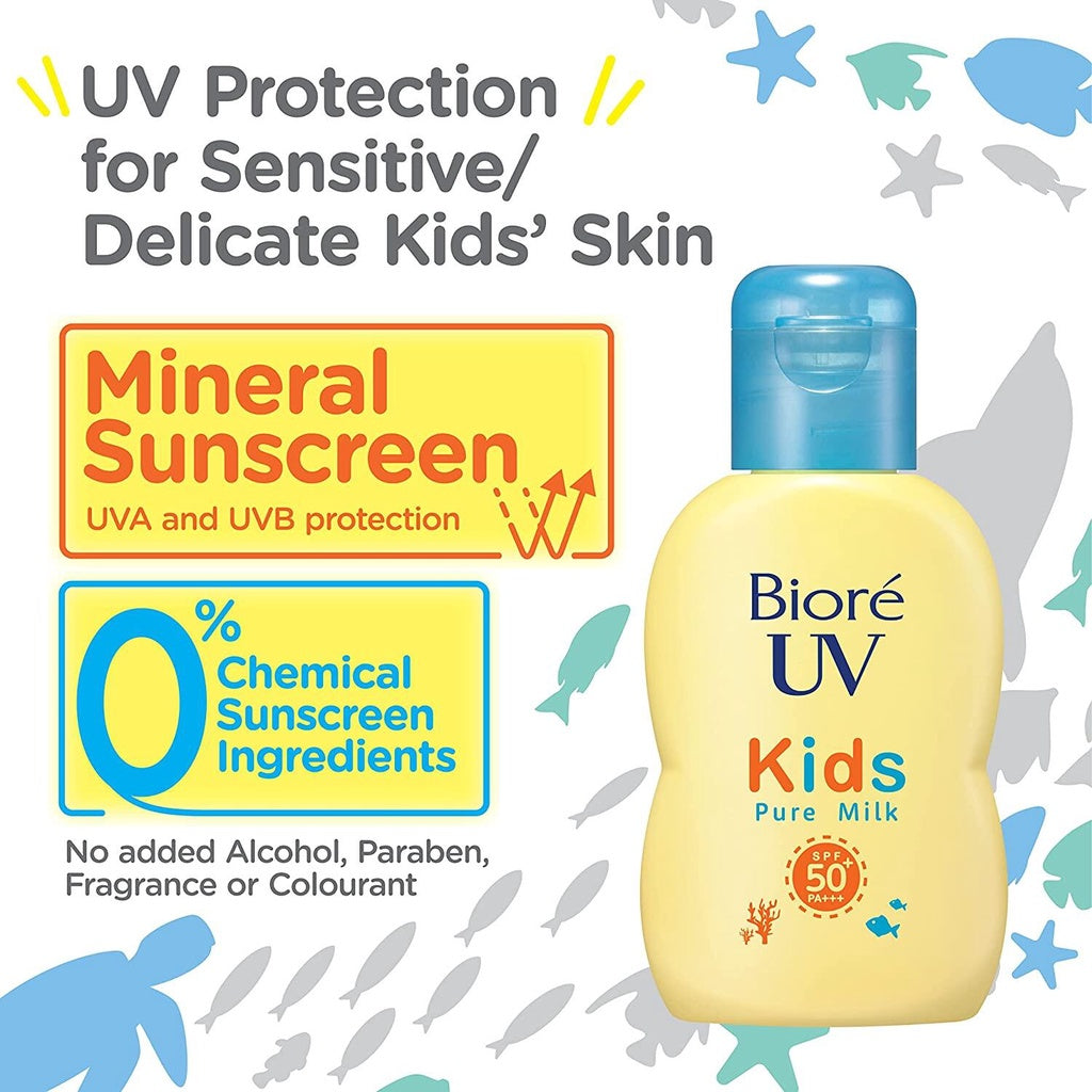 Biore UV Kids Pure Milk SPF50/PA+++ 70ml Sunscreen UV Protection