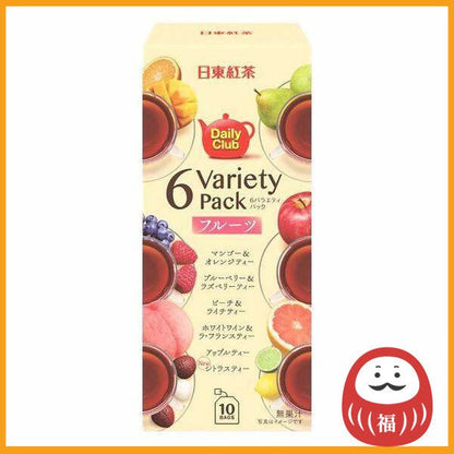 Nitto Tea Daily Club 6 Variety Pack Fruit 10 bags