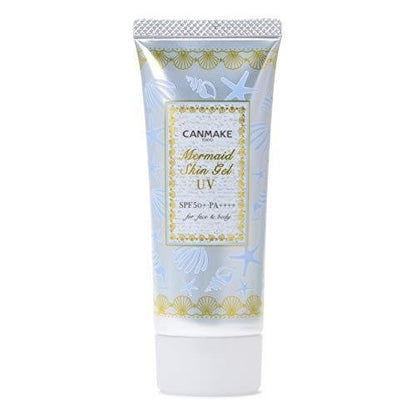 Canmake Mermaid Skin Protection Gel UV01 UV02 C01 C02 Clear For Face and Body 40g SPF50 + / PA ++++