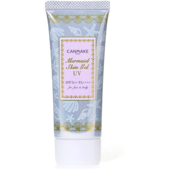 Canmake Mermaid Skin Protection Gel UV01 UV02 C01 C02 Clear For Face and Body 40g SPF50 + / PA ++++