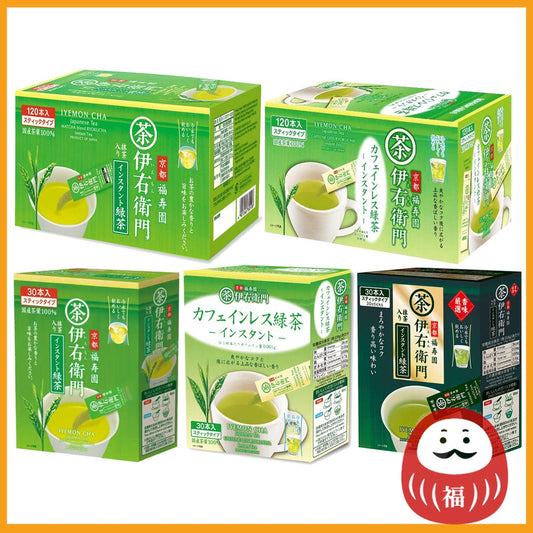 Iyemon Ujinotsuyu-sei-Seicha Instant Green Tea Sticks / Decaffeinated / Ryokucha