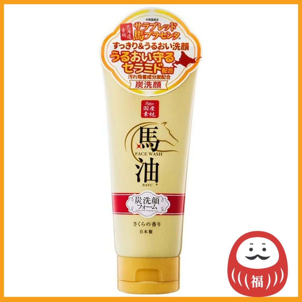 Lishan horse oil & charcoal face wash foam [130 g]