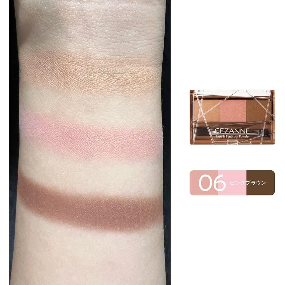 ［In stock］ Cezanne Nose & Eyebrow Powder - 06 Pink Brown (1pc)