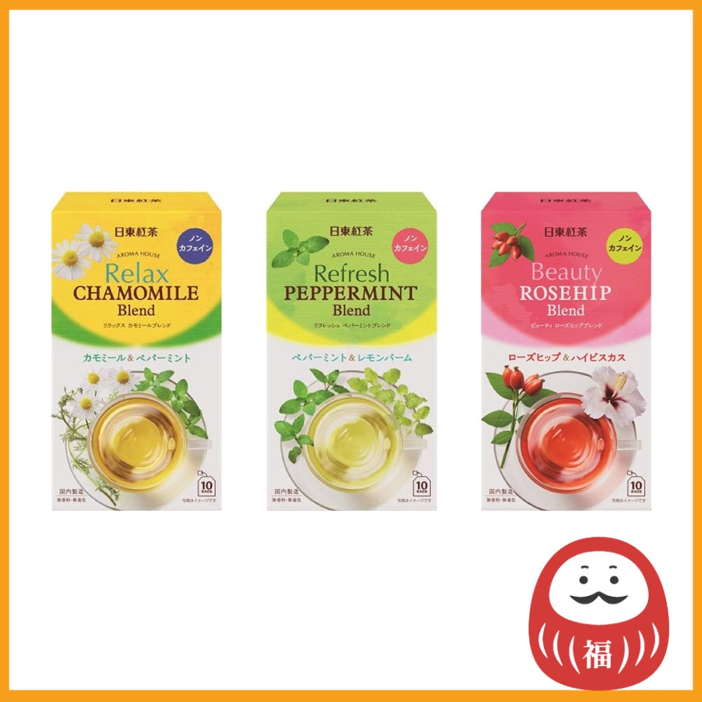 Nittoh Tea Aroma House Tea Bags - Chamomile Blend / Peppermint Blend / Rosehip Blend (10 bags)