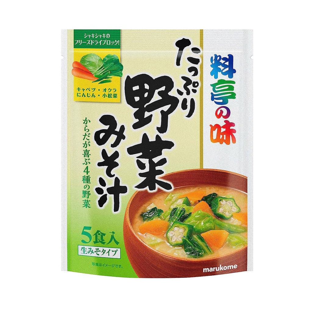 Marukome Ryotei no Aji Instant Miso Soup - Loaded Veggie (5 servings) / Deep Fried Eggplant / Shijimi Clam / Sea Lettuce (6 servings)