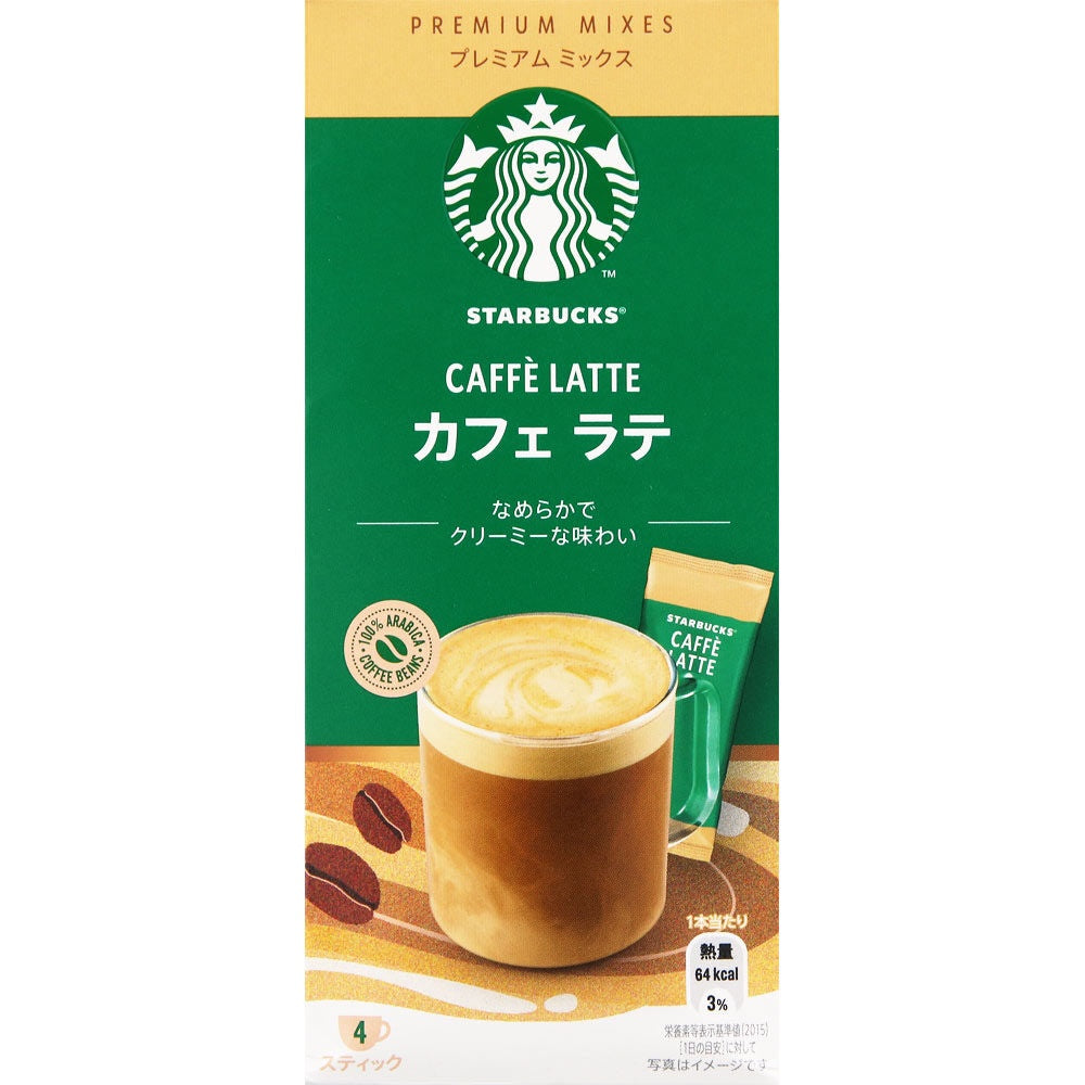 Nestle Starbucks Premium Mix Instant Coffee Sticks - Matcha Latte / Caramel Latte / Caffe Latte / Caffe Mocha (4 sticks)