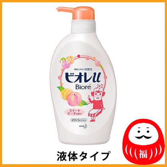 Kao Biore u Sweet Peach Fragrance Body Wash Pump 480ml Body soap (liquid type)