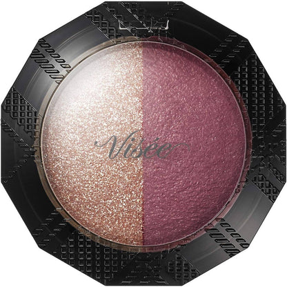 Visee Riche Double Veil Eyes Eye Shadow GR-7 Mint khaki / RD-6 Beige red