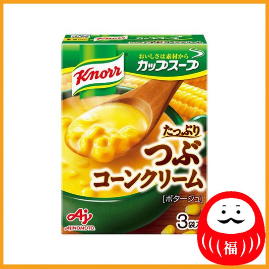 AJI-NO-MOTO Knorr Cup Soup - Soft Corn Cream - 1 box (3 bags)