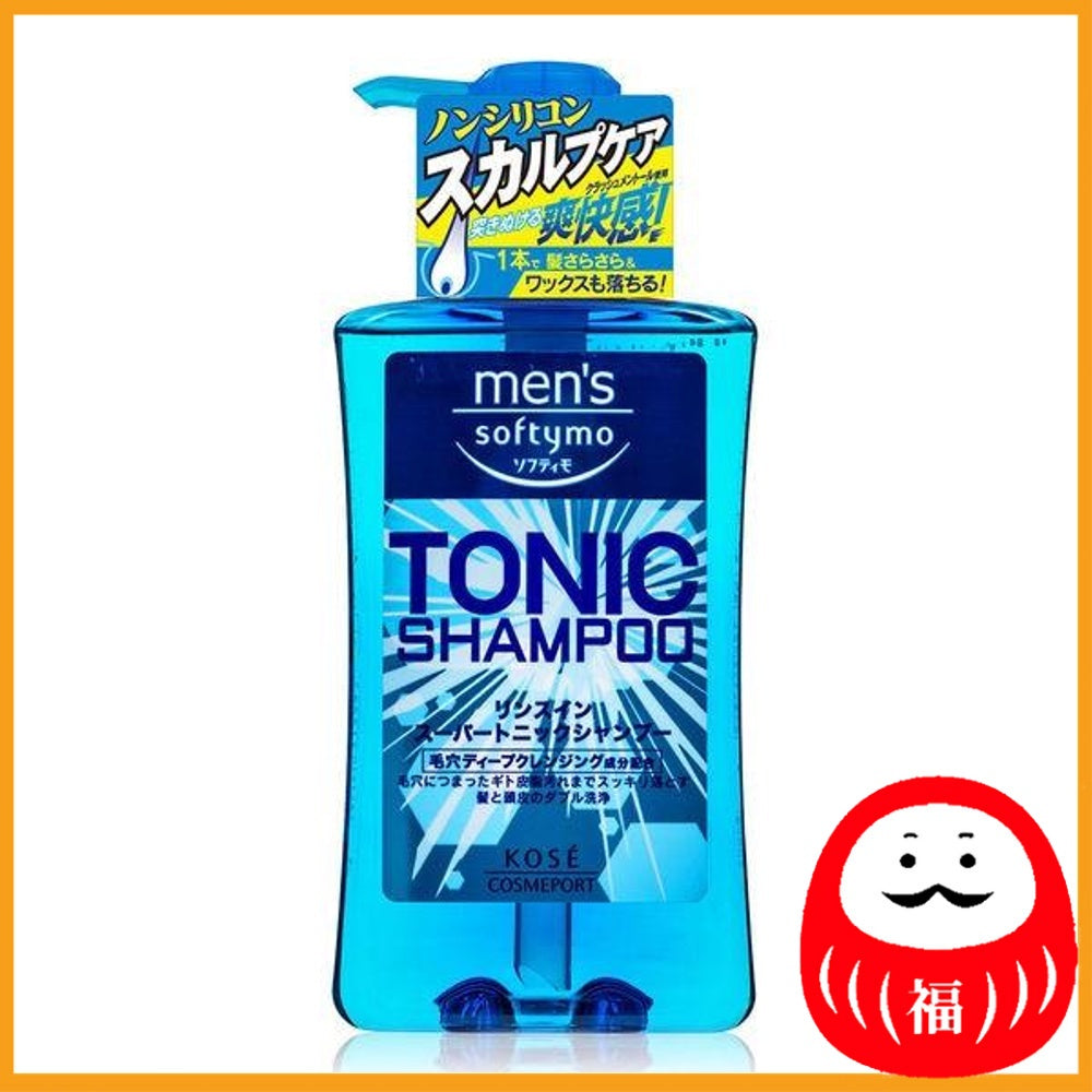 KOSE COSMEPORT Men's Softymo Rinse-in Super Tonic Shampoo Pump 550ml
