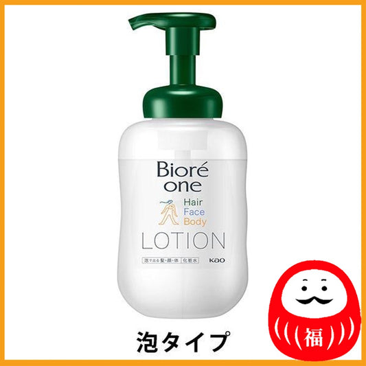 Kao Biore one Foaming Lotion for Hair, Face and Body Body Lotion Comfort Savon Fragrance Pump 500ml (Foam type)