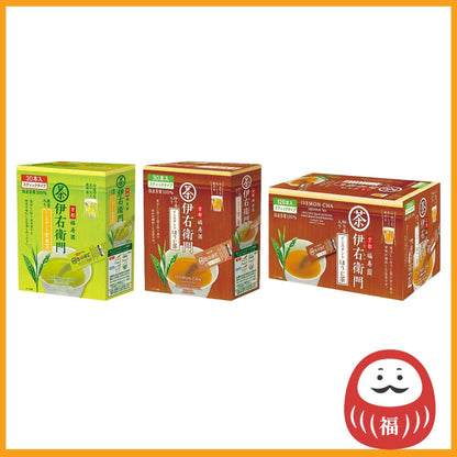 Iyemon Ujinotsuyu Seicha Instant Green Tea - Genmaicha / Hojicha (30 sticks / 120 sticks)