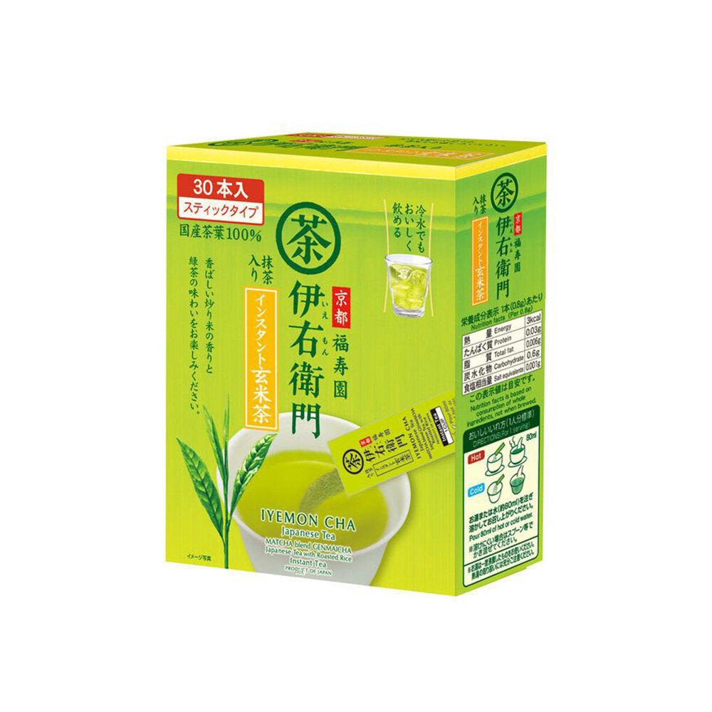 Iyemon Ujinotsuyu Seicha Instant Green Tea - Genmaicha / Hojicha (30 sticks / 120 sticks)